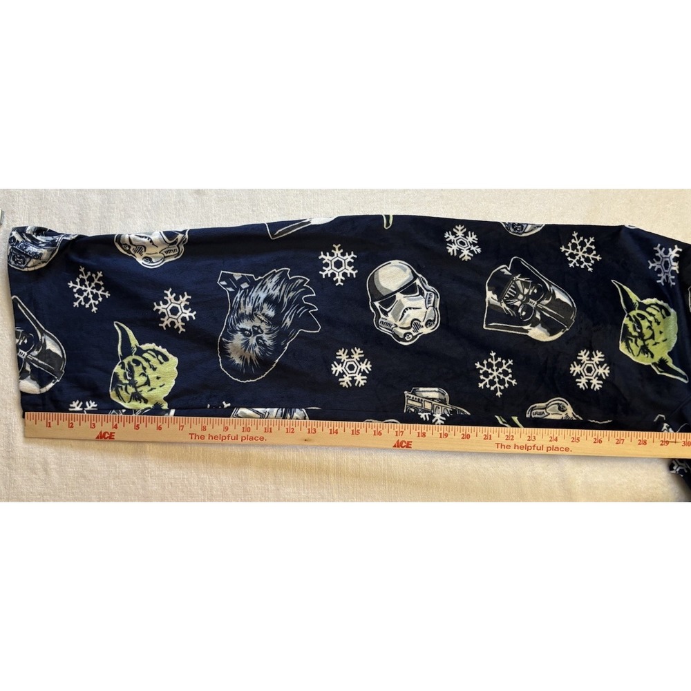 Men's Pajama‎ Lounge Pants Star Wars Size XL Fleece Holiday Vader Yoda Trooper - Picture 6 of 8